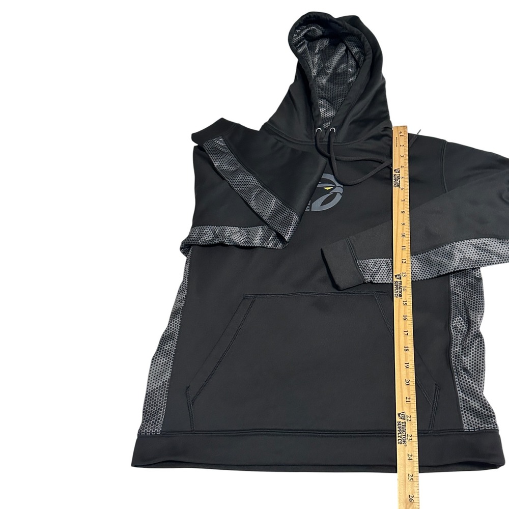 Sport-Tek Hoodie Mens L Black Maple Eagle Graphic Polyester Honeycomb Panel - Picture 7 of 16